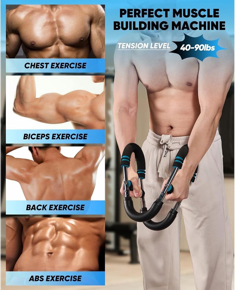NEYSXYU Twister Arm Trainer, Chest Workout Equipment 40-100lb Adjustable Arm Trainer, Twister Arm Trainer, Portable Power Twister Bar, Detachable Design Fitness Anywhere - Image 3